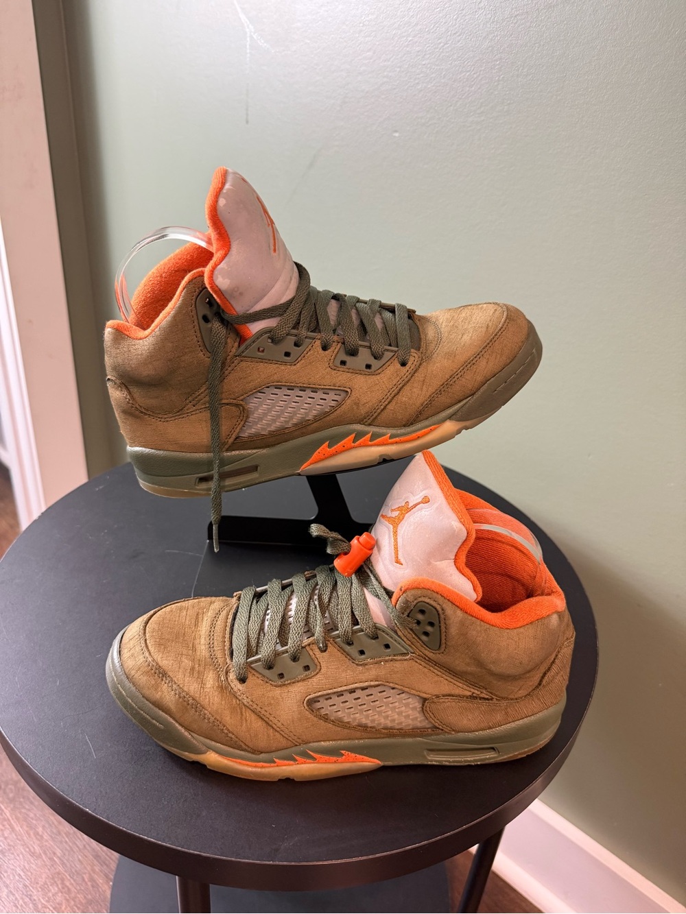 Size 7Y Air Jordan 5 Retro 2024‎ Olive (GS) Clean Green Suede Youth 440888-308